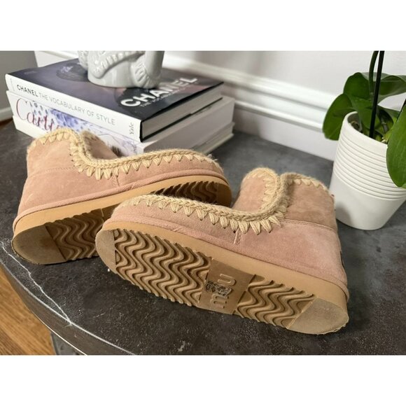 MOU Women's Platform Boots Size 37 7 Rose Beige - Picture 7 of 7